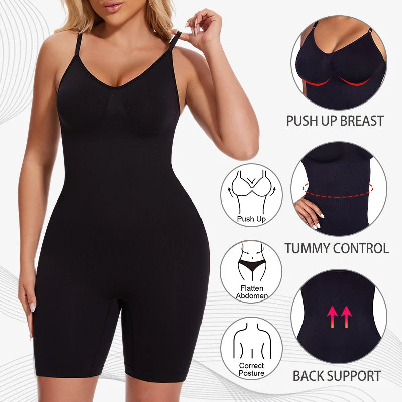 Full Body Shapewear Bodysuit – Tummy Control, Anti-Chafing & Butt Lifter